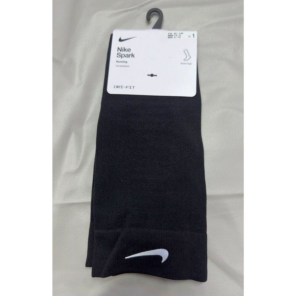 Nike Spark Running Crew Socks Black Dri-Fit Lightweight Men’s 6-7.5 Womens 7.5-9
